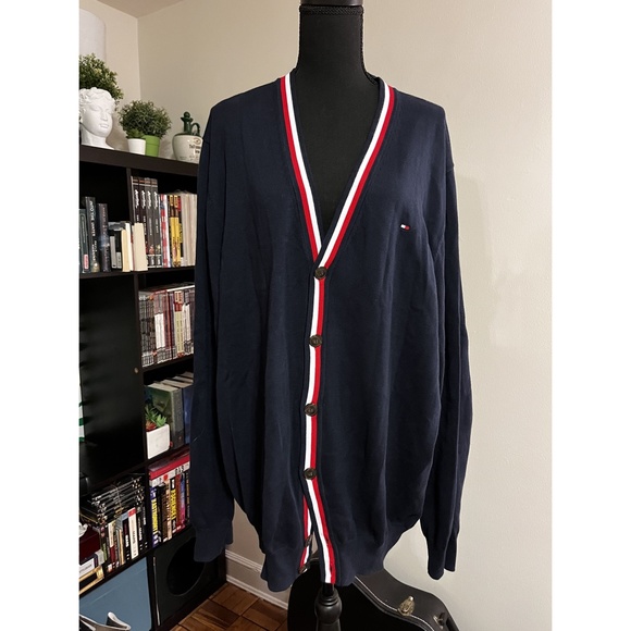 Navy Button Cardigan - Picture 1 of 4